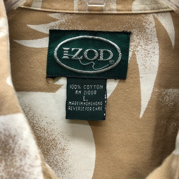 Izod Mens Large Cotton Hawiian Aloha Shirt - Picture 5 of 6